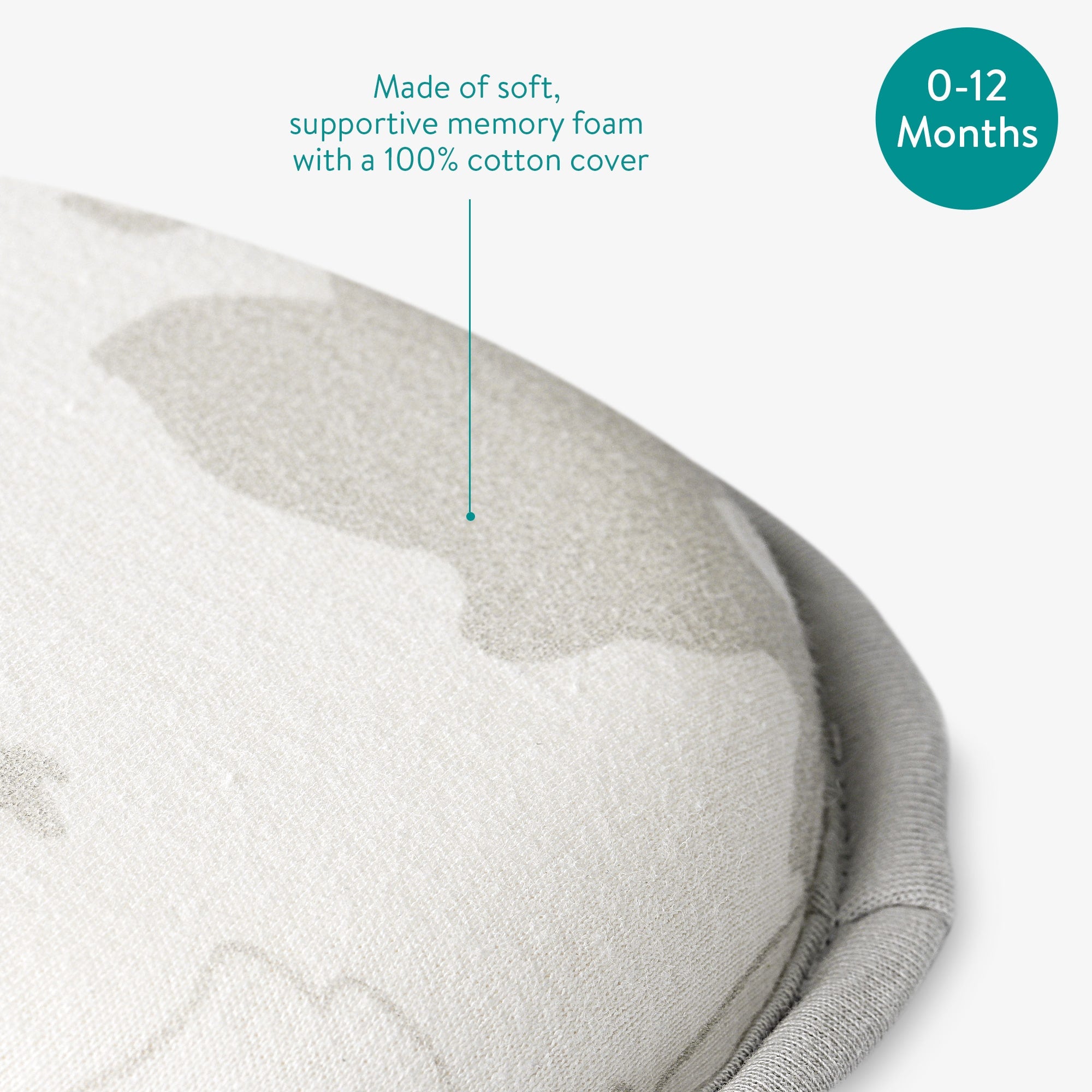 Navaris Anti-Flat Head Μαξιλάρι Μωρού - Light Grey - 51681.22