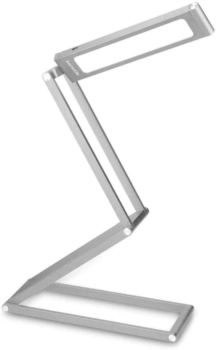 KW LED Folding Desk Lamp Επαναφορτιζόμενο Αναδιπλούμενο Μεταλλικό Φωτιστικό με καλώδιο Micro USB - Silver - 45535.35