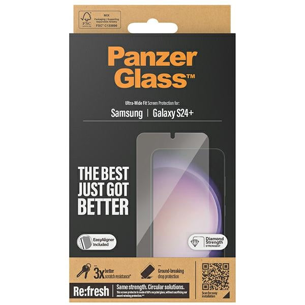 PanzerGlass Samsung Galaxy S24+ - Ultra-Wide Fit Easy Aligner Case Friendly Αντιχαρακτικό Γυαλί Οθόνης - Διάφανο