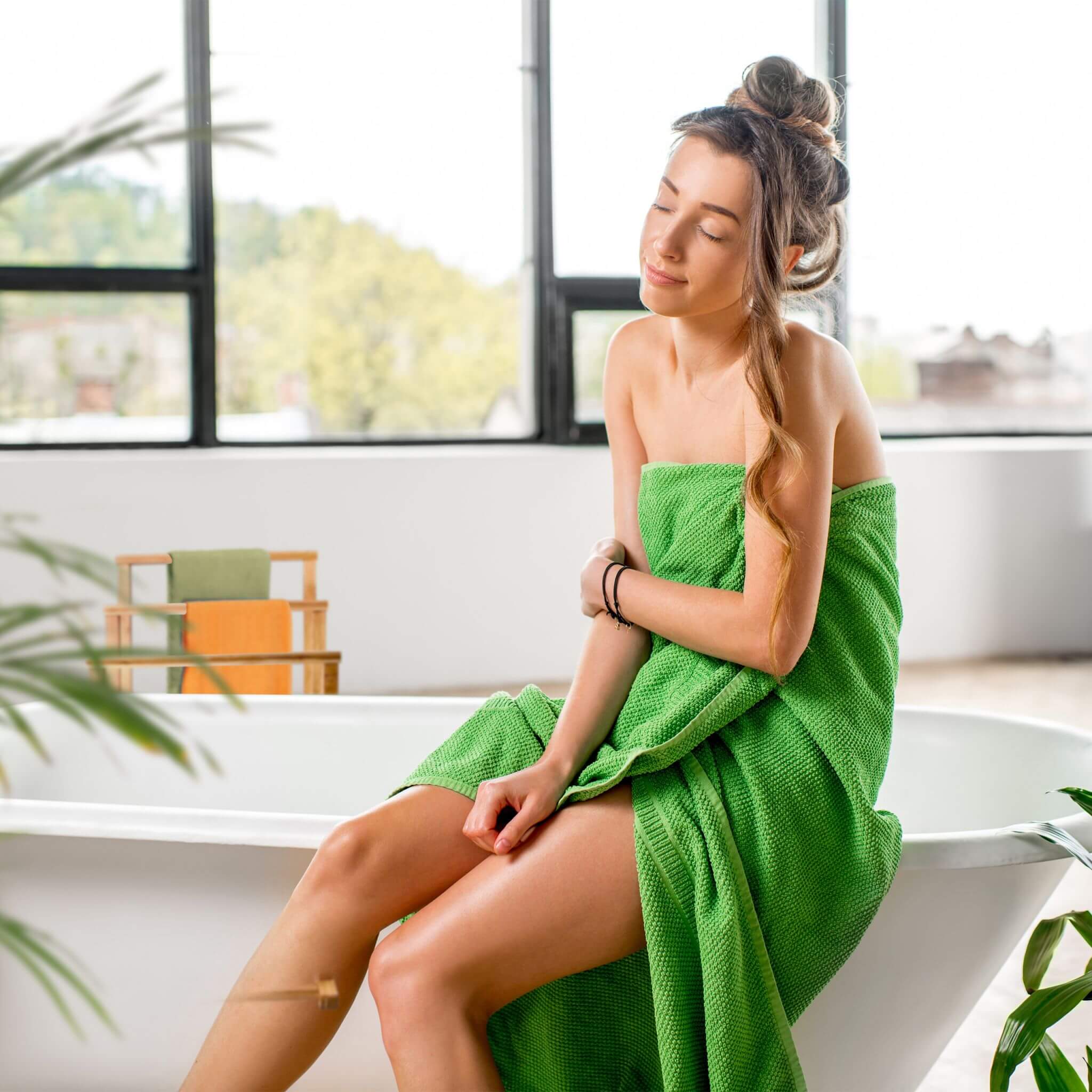 Relaxdays Κρεμάστρα για Πετσέτες από Μπαμπού - Natural - 4052025171537