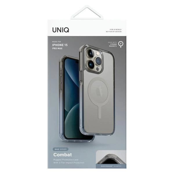 Uniq iPhone 15 Pro Max Combat Duo Magclick Σκληρή Θήκη με Πλαίσιο Σιλικόνης και MagSafe - Blue / Grey