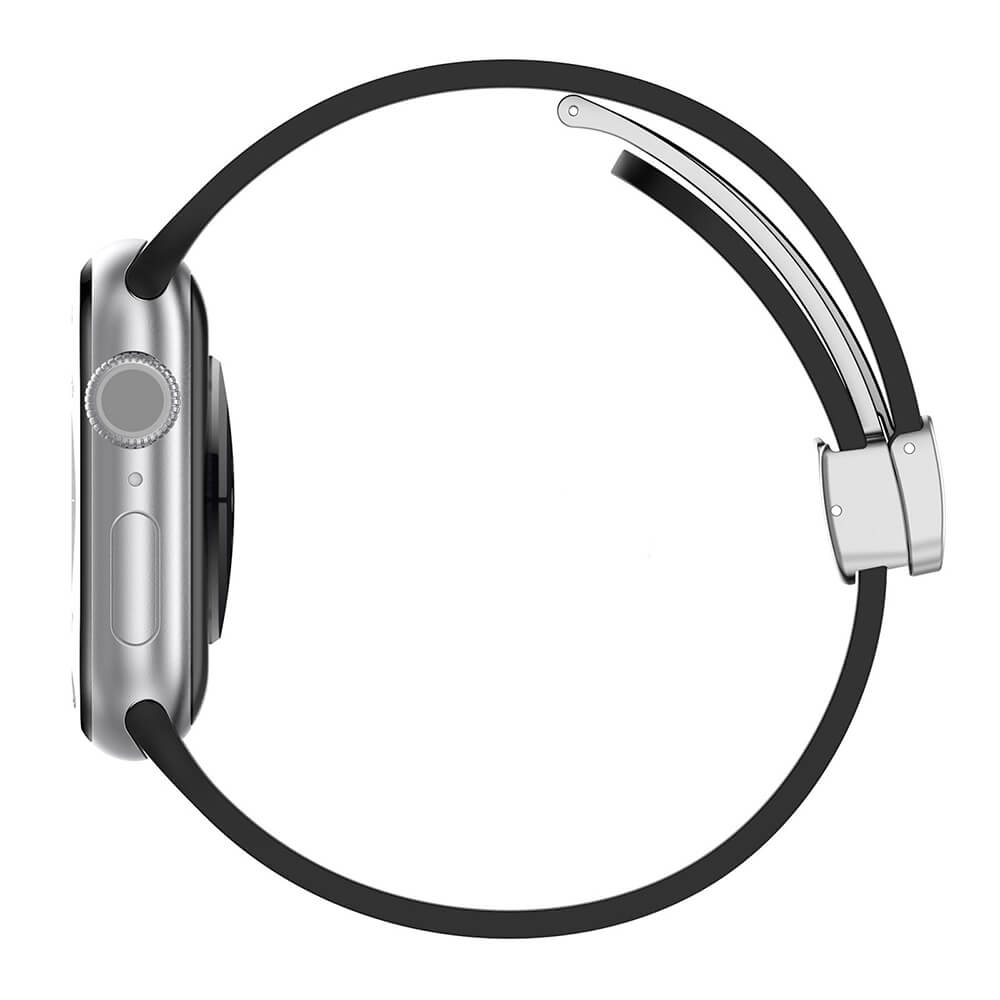 Techsuit W011 Λουράκι Apple Watch 4/5/6/7/8/9/10/11 - SE (1/2/3) - ULTRA (1/2/3) - 44/45/46/49mm - Black
