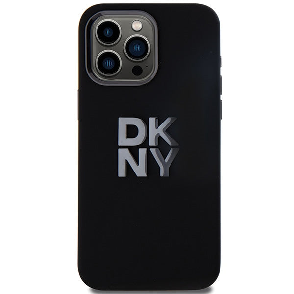 DKNY iPhone 15 Pro - Liquid Silicone Metal Logo - Σκληρή Θήκη με Πλαίσιο Σιλικόνης - Black