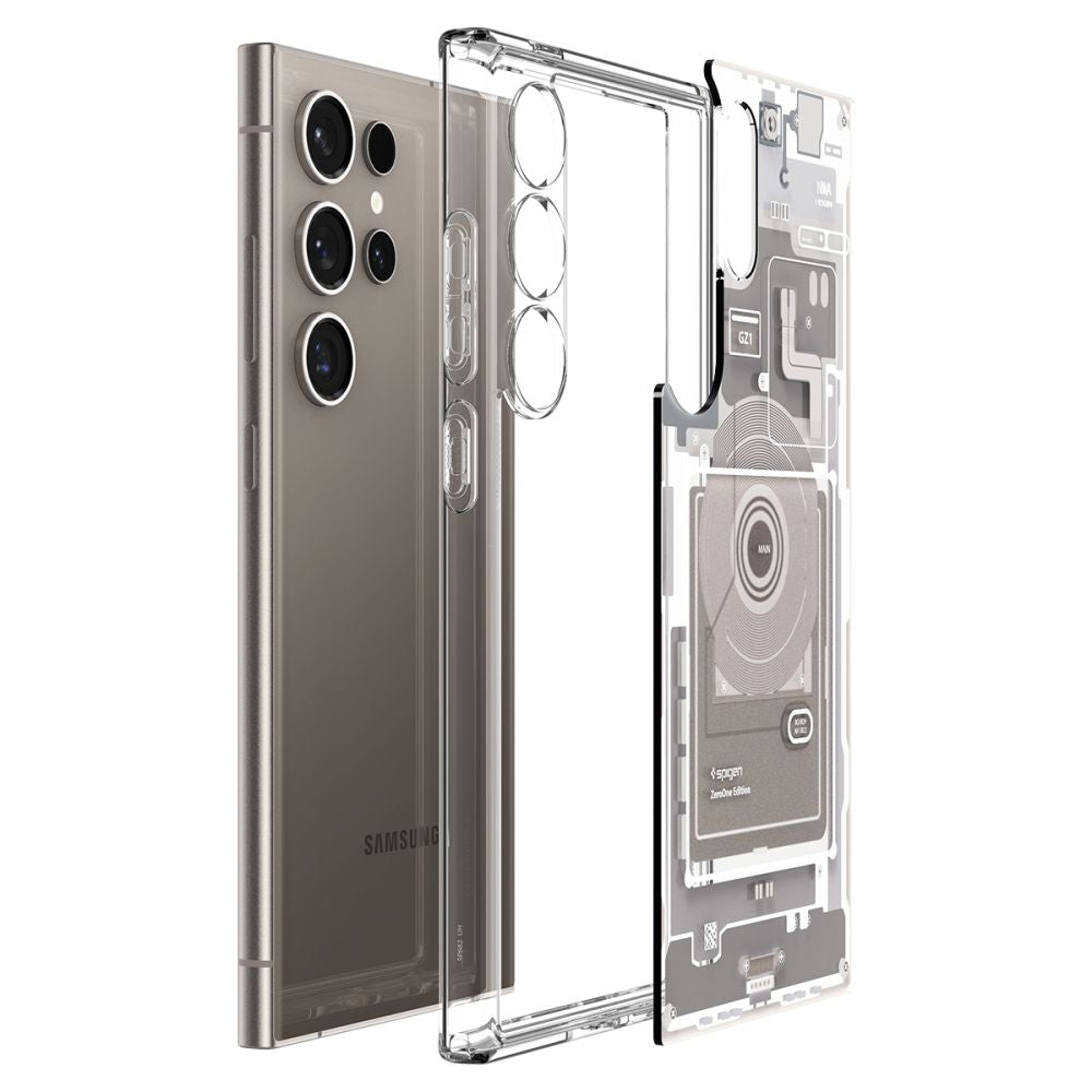Spigen Samsung Galaxy S24 Ultra - Ultra Hybrid Σκληρή Θήκη με Πλαίσιο Σιλικόνης - Zero One Natural Titanium