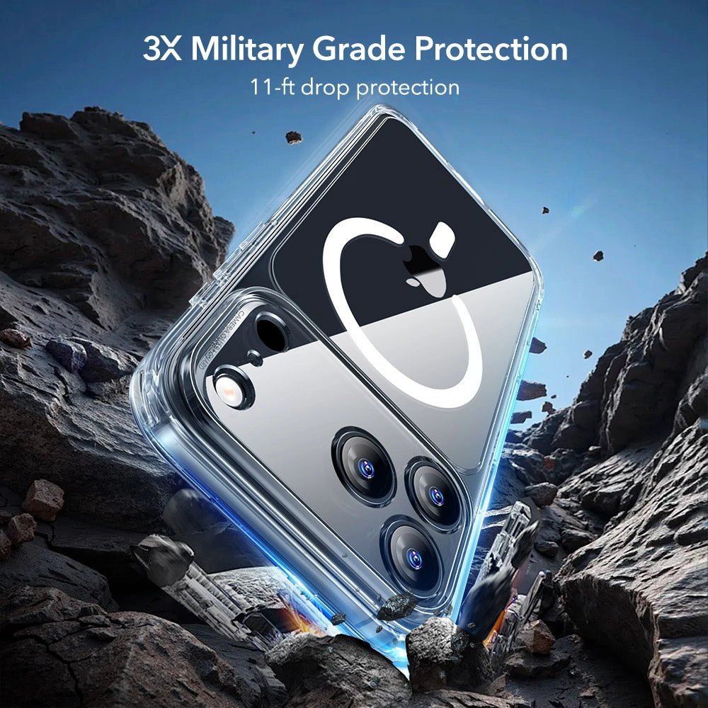 ESR iPhone 17 Pro Max - Σετ με Classic Hybrid MagSafe Σκληρή Θήκη με Πλαίσιο Σιλικόνης και Αντιχαρακτικό Γυαλί Οθόνης - Διάφανη