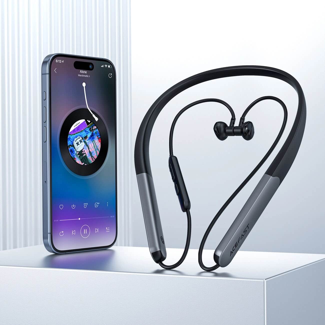 Acefast N1 Ασύρματα Ακουστικά για Κλήσεις / Μουσική Bluetooth 5.3 - Black