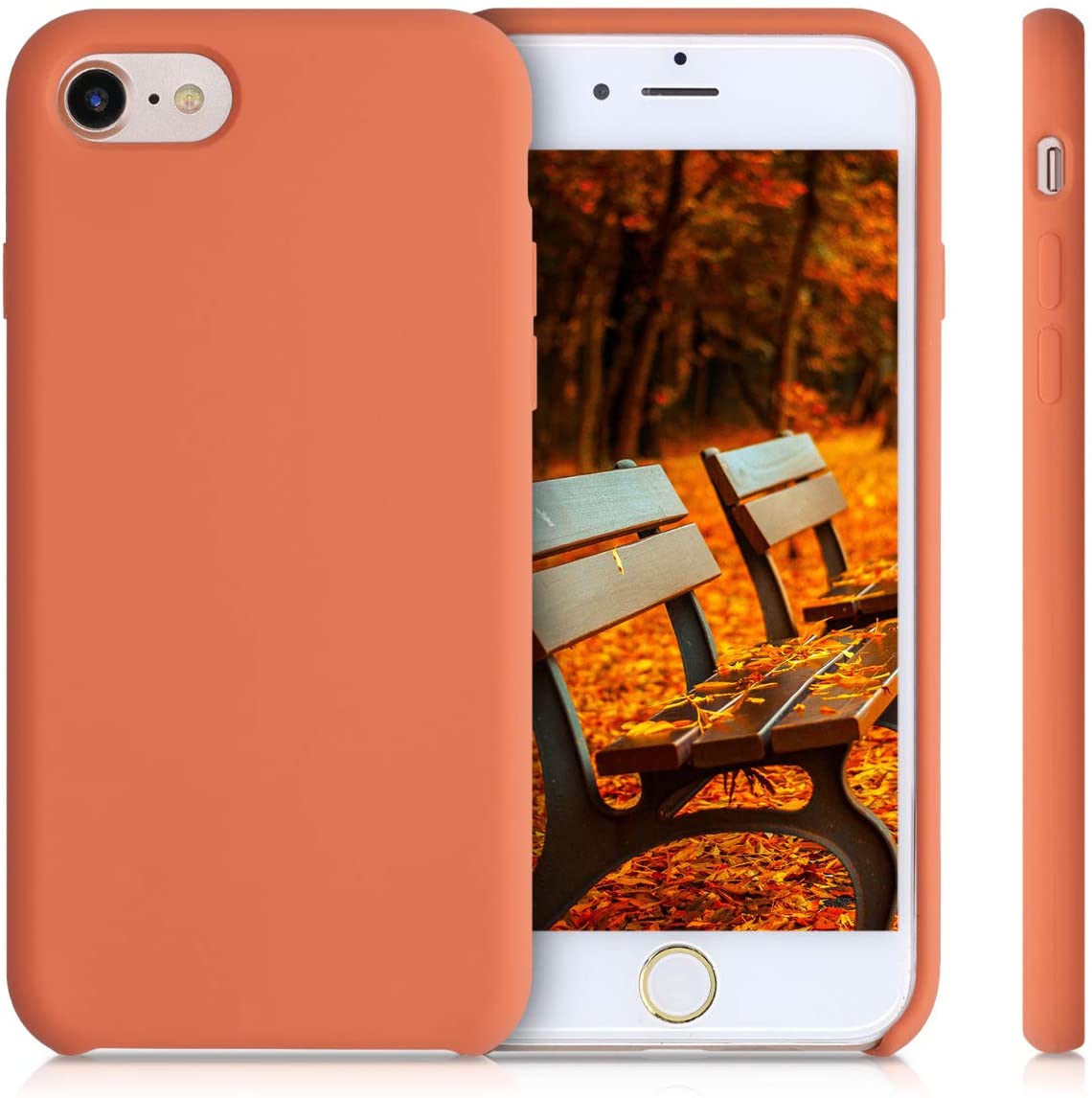 KW iPhone SE 2022 / SE 2020 / 7 / 8 Θήκη Σιλικόνης Rubber TPU - Sunrise Orange - 40225.203