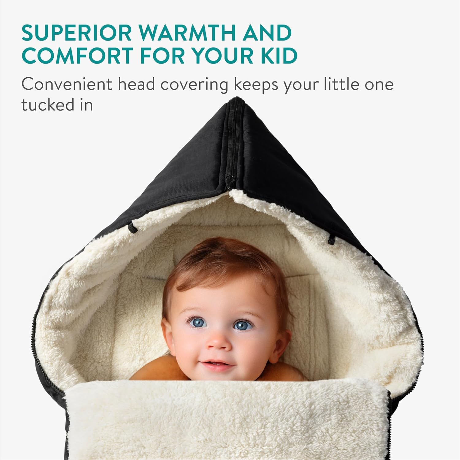 Navaris Χειμερινός Ποδόσακος Καροτσιού - Black - 61596.2.01