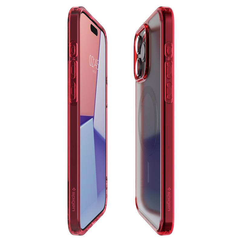 Spigen iPhone 15 Pro Max Ultra Hybrid Mag Σκληρή Θήκη με Πλαίσιο Σιλικόνης Και MagSafe - Frost Deep Red