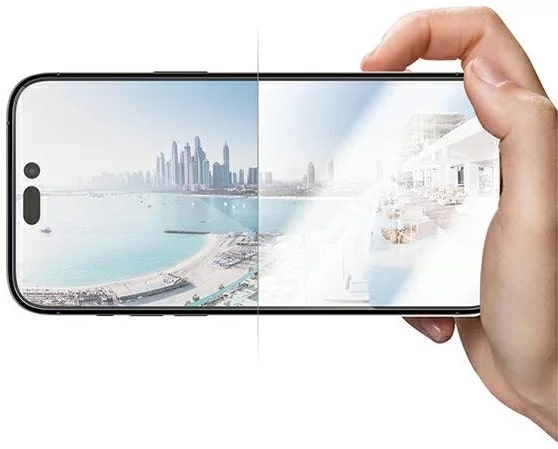 PanzerGlass iPhone 14 Pro Max Ultra-Wide Fit Anti-reflective Antibacterial Easy Aligner Full Screen Αντιχαρακτικό Γυαλί Οθόνης - Black