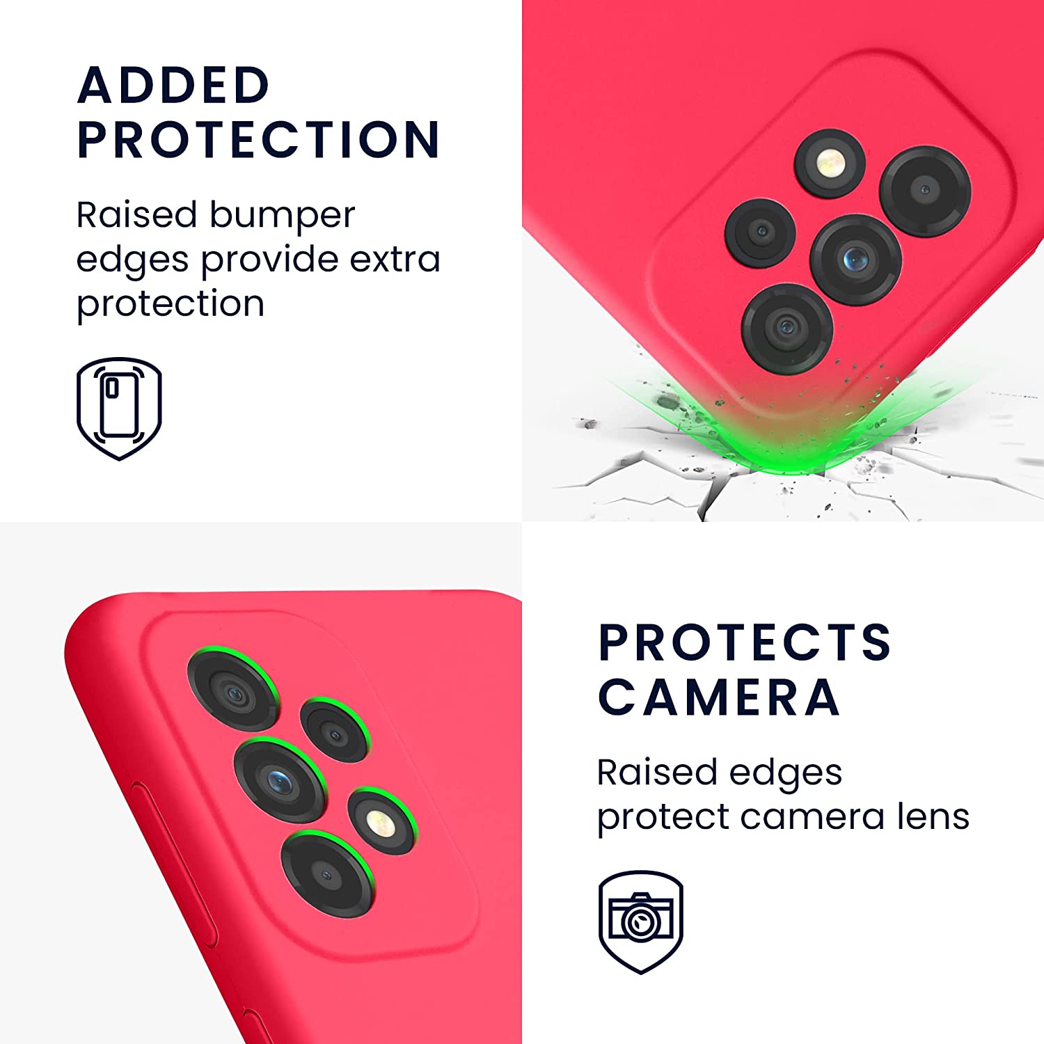 KW Samsung Galaxy A33 5G Θήκη Σιλικόνης Rubberized TPU - Neon Pink - 57833.77