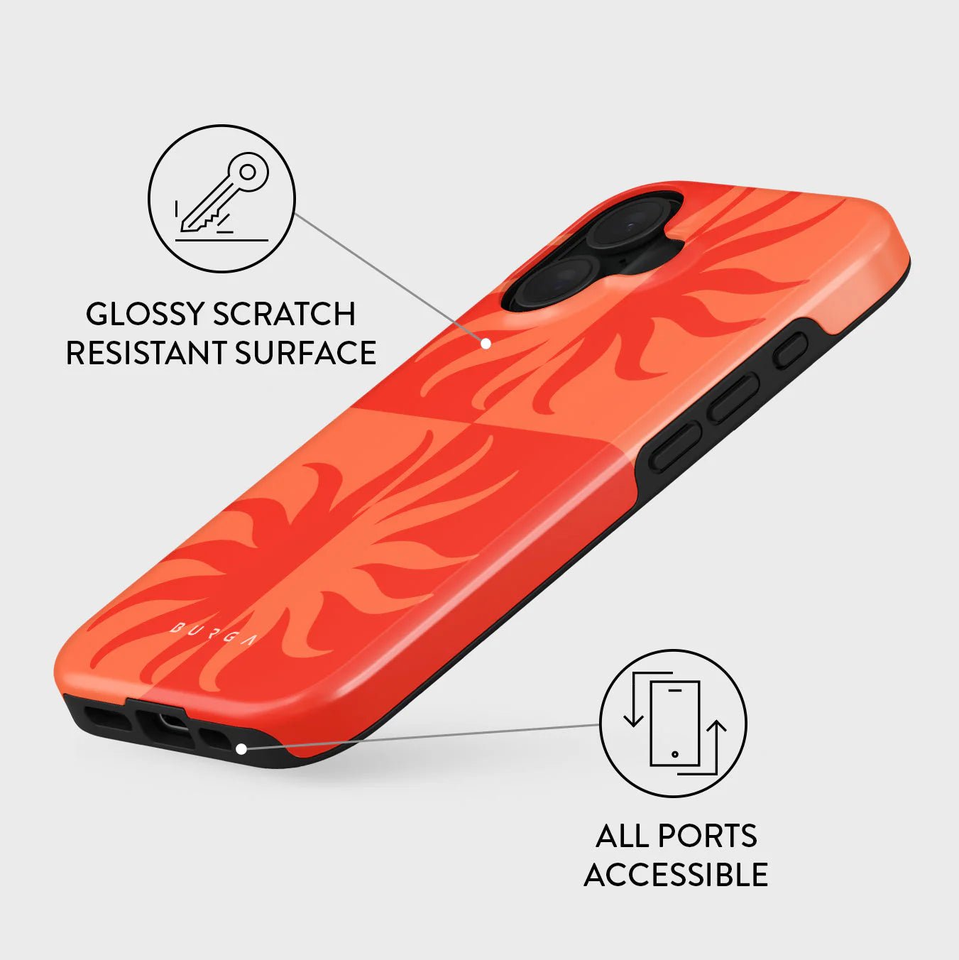 Burga iPhone 16 Plus Fashion Tough MagSafe Σκληρή Θήκη με MagSafe - Sunkissed