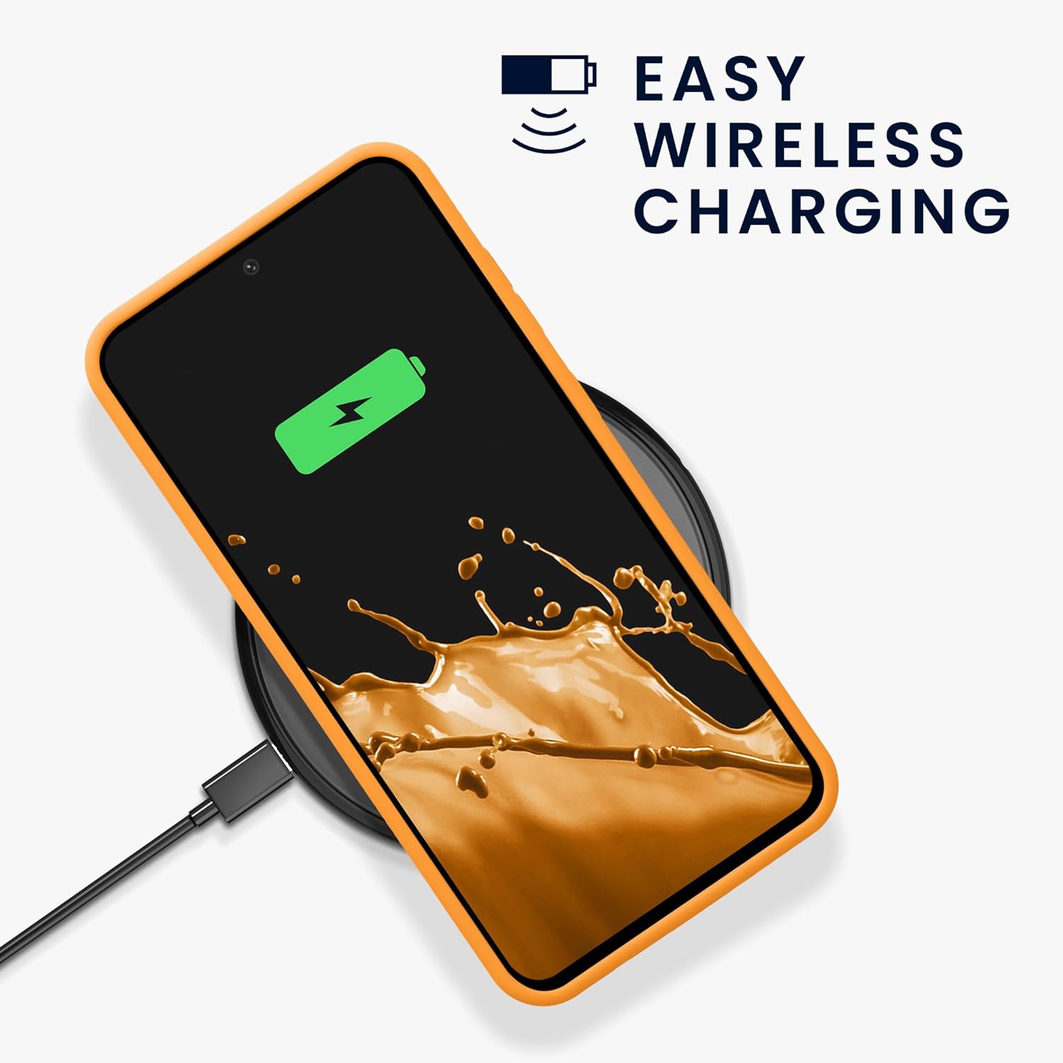 KW Samsung Galaxy S24 FE Θήκη Σιλικόνης Rubberized TPU - Fruity Orange