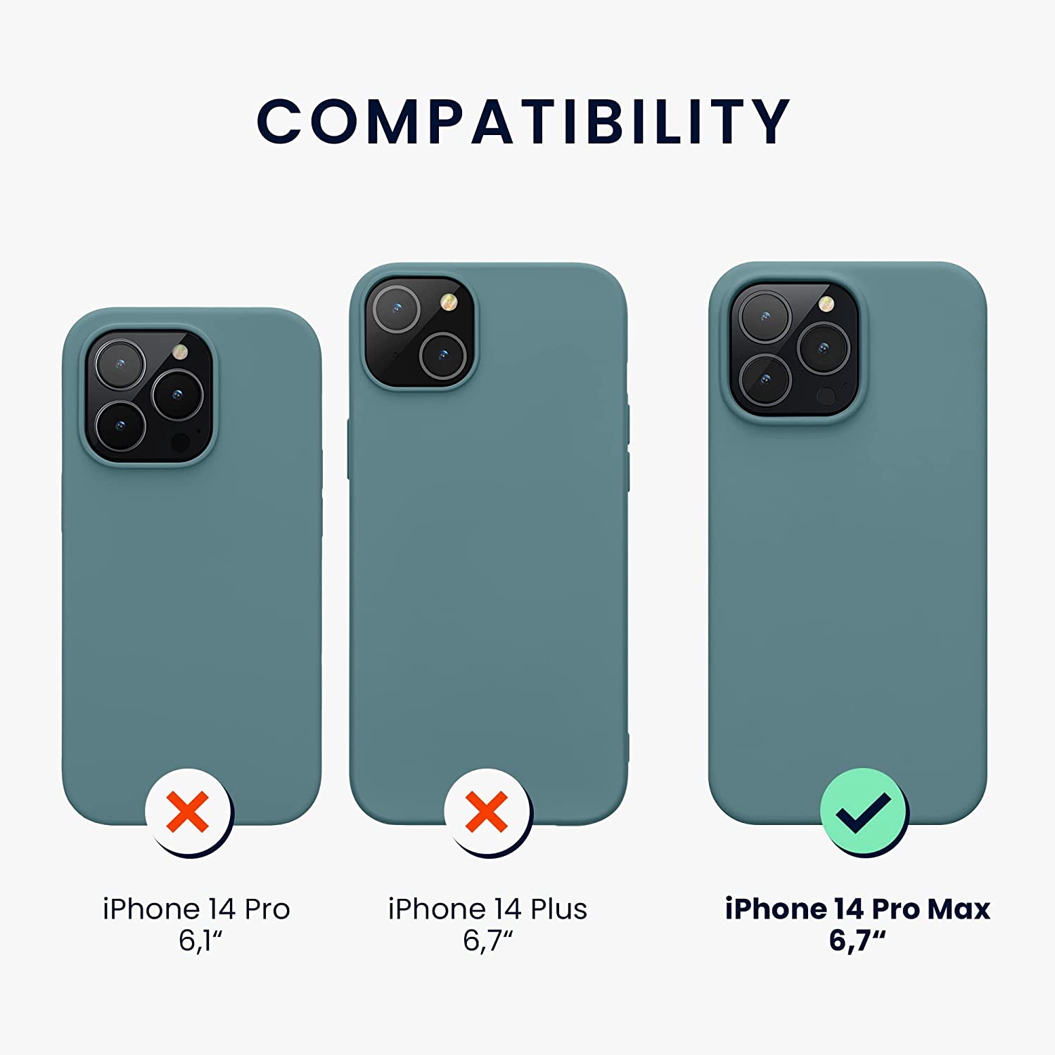 KW iPhone 14 Pro Max Θήκη Σιλικόνης Rubberized TPU - Arctic Night - 59074.207