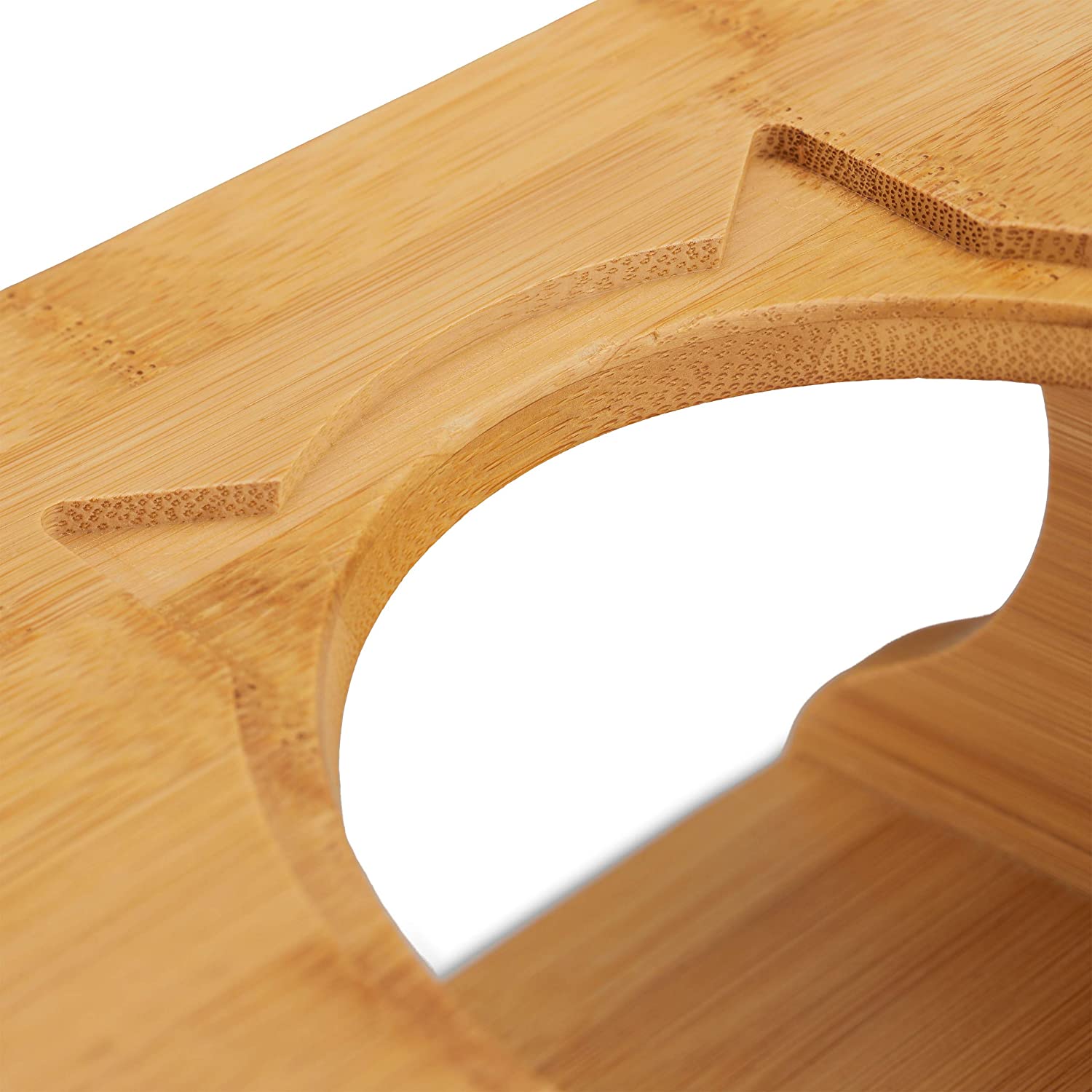 Relaxdays Ξύλινη Βάση από Μπαμπού με 2 Μπολ από Ανοξείδωτο Ατσάλι για Κατοικίδια - 300 ml - Natural - 4052025288600