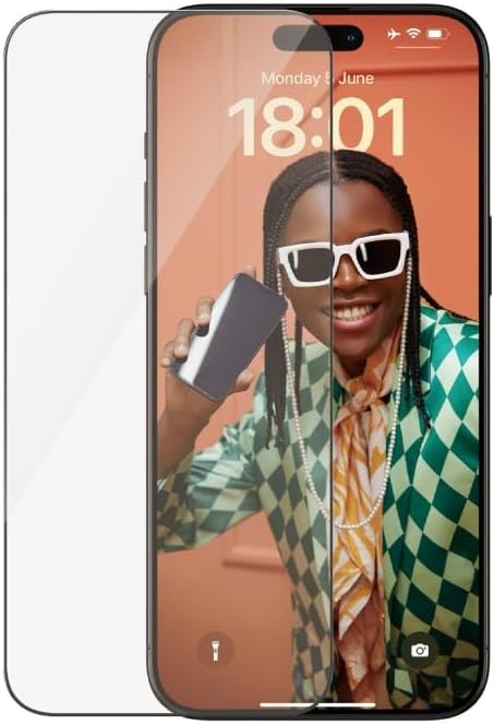 PanzerGlass iPhone 15 Pro Max Ultra-Wide Fit Easy Aligner Full Screen Αντιχαρακτικό Γυαλί Οθόνης - Black