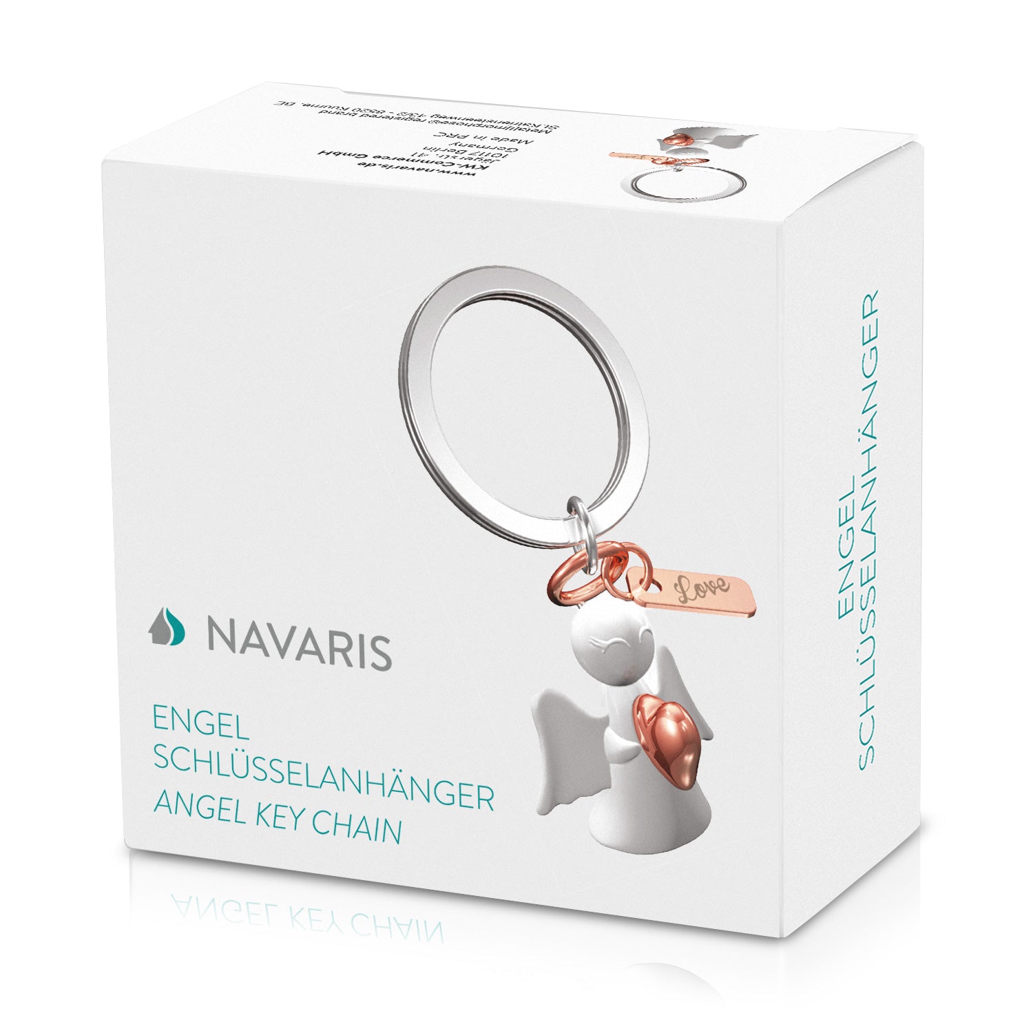 Navaris Cute Angel Keyring Μεταλλικό Μπρελόκ - White / Bronze - 49566.01