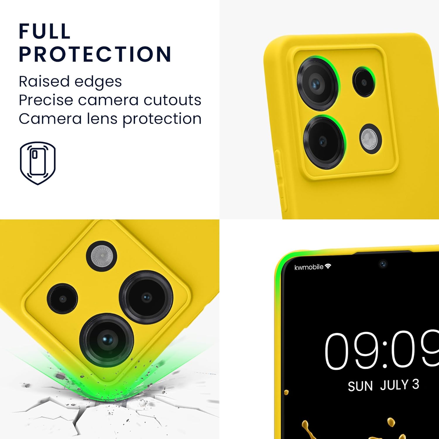 KW Xiaomi Redmi Note 13 Pro 5G / Poco X6 5G Θήκη Σιλικόνης TPU - Bright Yellow