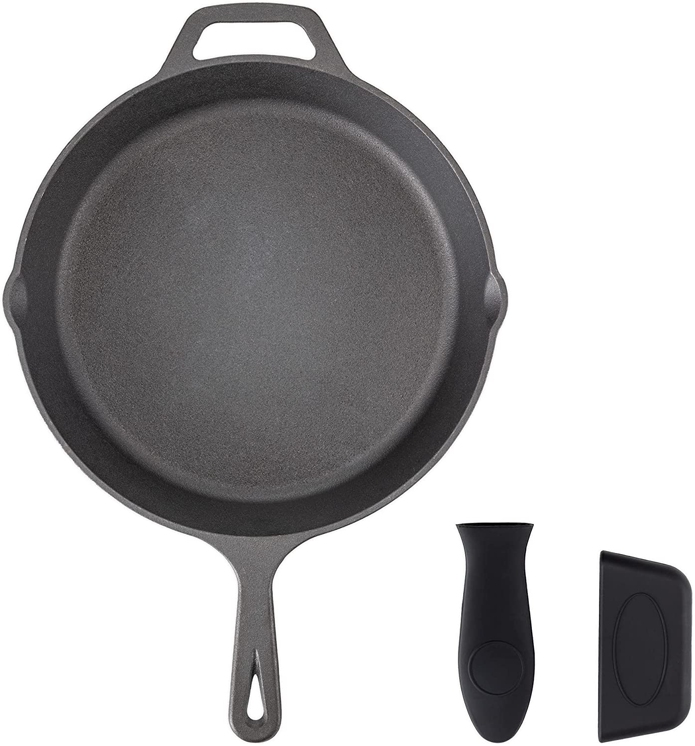 Navaris Τηγάνι από Χυτοσίδηρο με Λαβή Σιλικόνης - Black - 48585.03