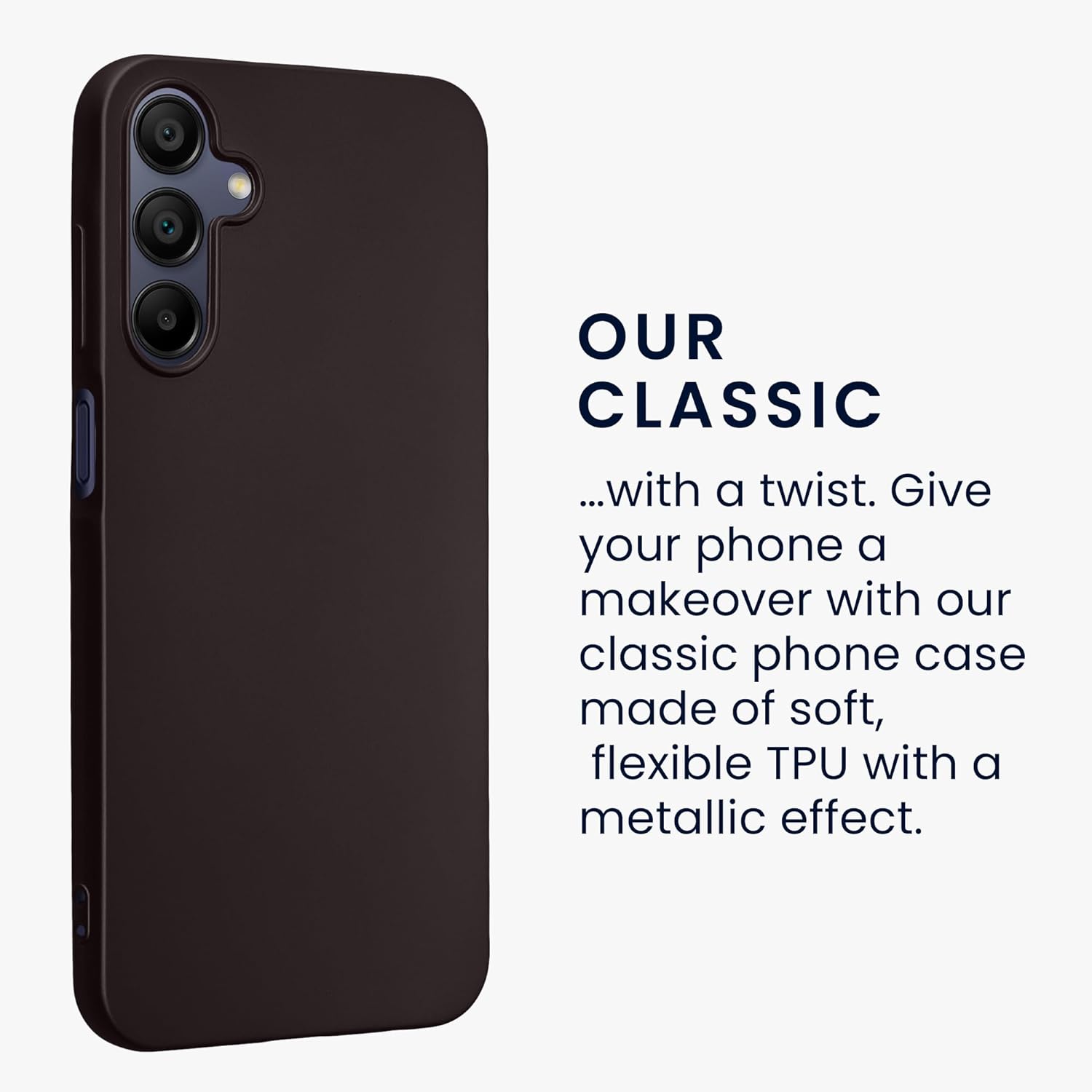 KW Samsung Galaxy A15 4G / A15 5G Θήκη Σιλικόνης TPU - Metallic Blackberry - KWM000021MJ006C