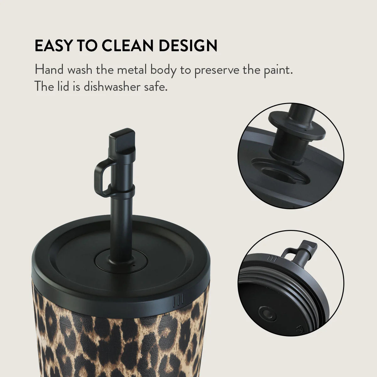 Burga Κούπα θερμός από Ανοξείδωτο Ατσάλι με καλαμάκι - 500ml - Player