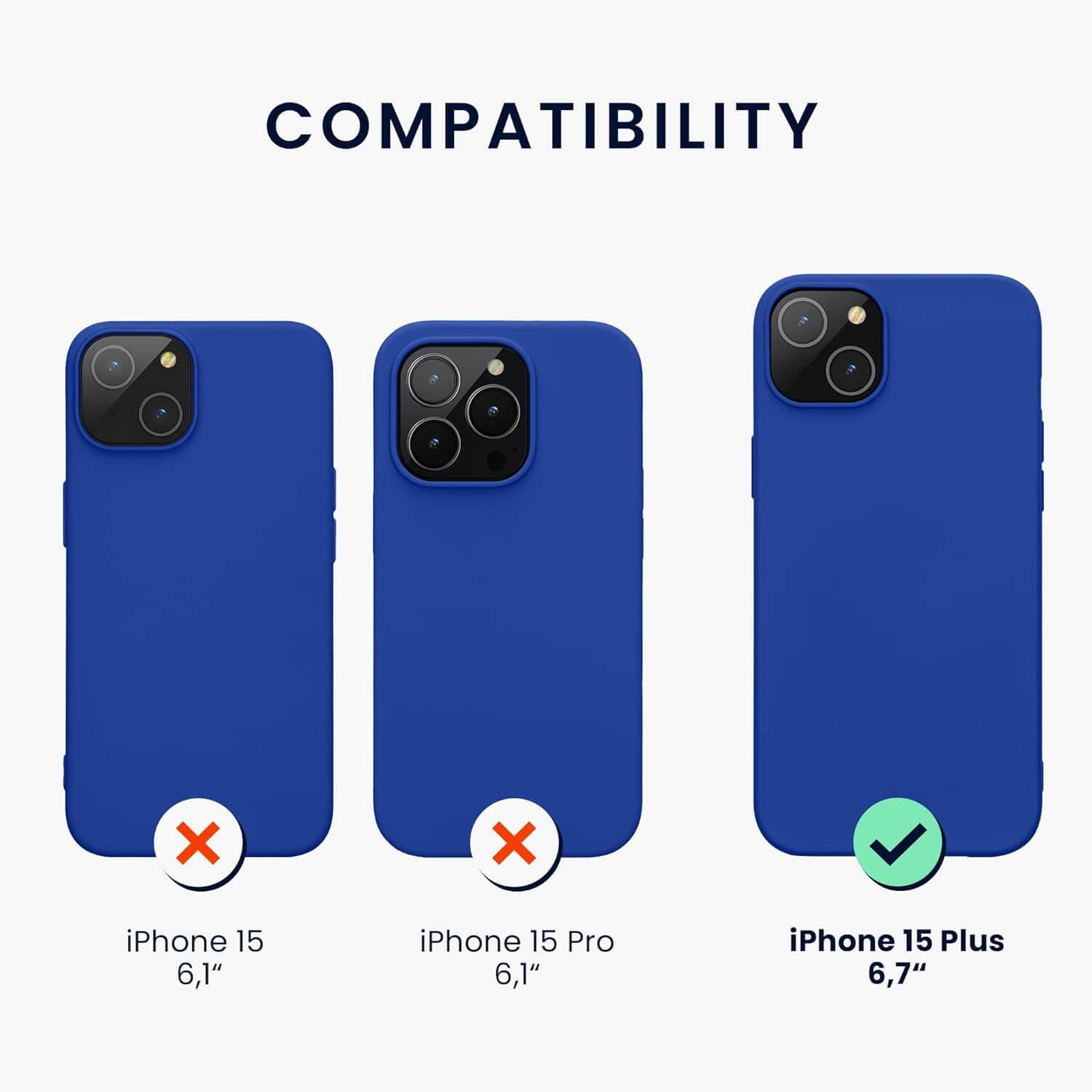 KW iPhone 15 Plus Λεπτή Θήκη Σιλικόνης TPU - Baltic Blue - 61958.134