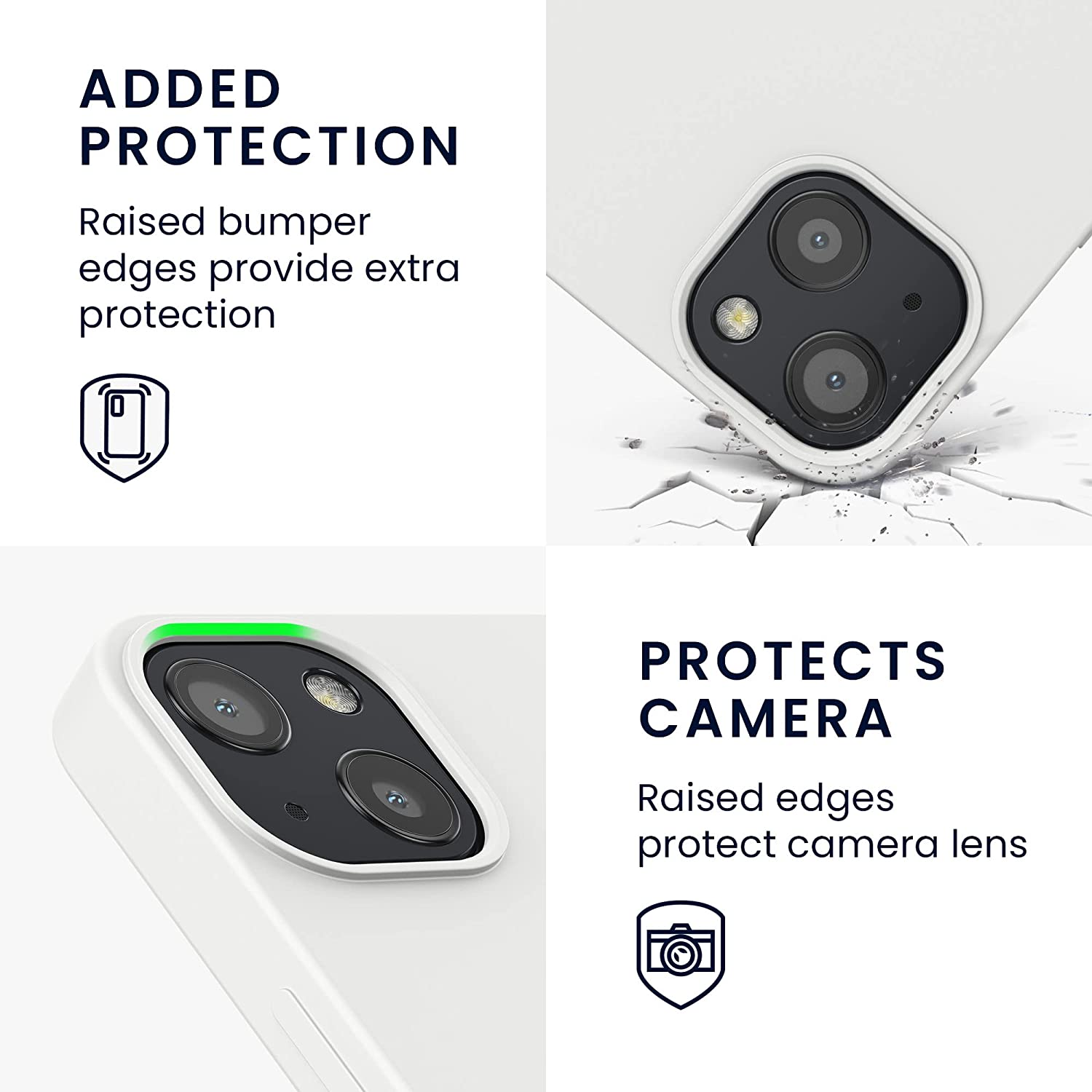 KW iPhone 13 Θήκη Σιλικόνης Rubberized TPU - Matte White - 55948.48