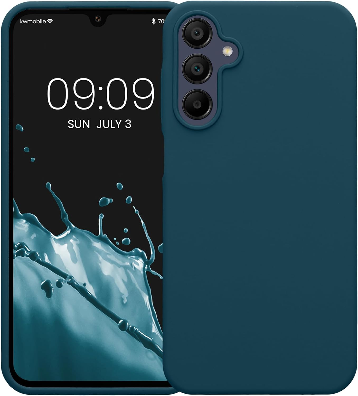 KW Samsung Galaxy A15 4G / A15 5G Θήκη Σιλικόνης Rubberized TPU - Petrol Matte