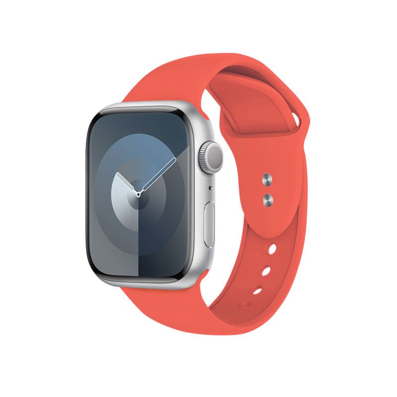 Crong Λουράκι Apple Watch 2/3/4/5/6/7/8/9/10/11 - SE (1/2/3) - 38/40/41/42mm Σιλικόνης - Liquid Strap - Coral
