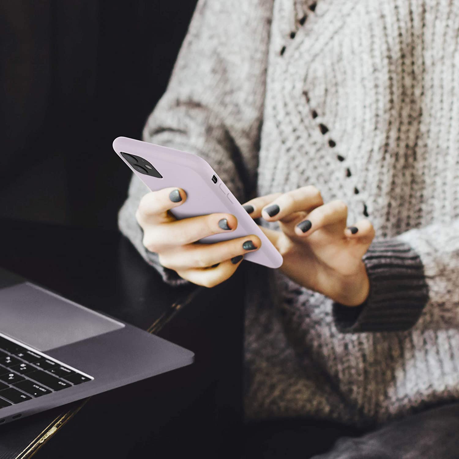 KW iPhone 11 Θήκη Σιλικόνης Rubber TPU - Light Taupe - 49724.109