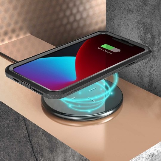 Supcase iPhone 12 / iPhone 12 Pro Unicorn Beetle Pro Σκληρή Θήκη με Προστασία Οθόνης και Stand - Black