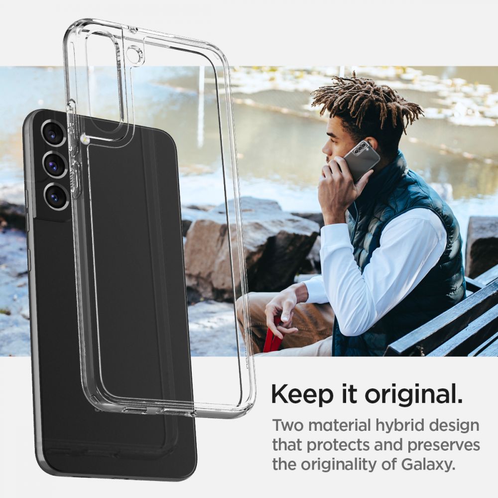 Spigen Samsung Galaxy S22 - Ultra Hybrid Σκληρή Θήκη με Πλαίσιο Σιλικόνης - Crystal Clear