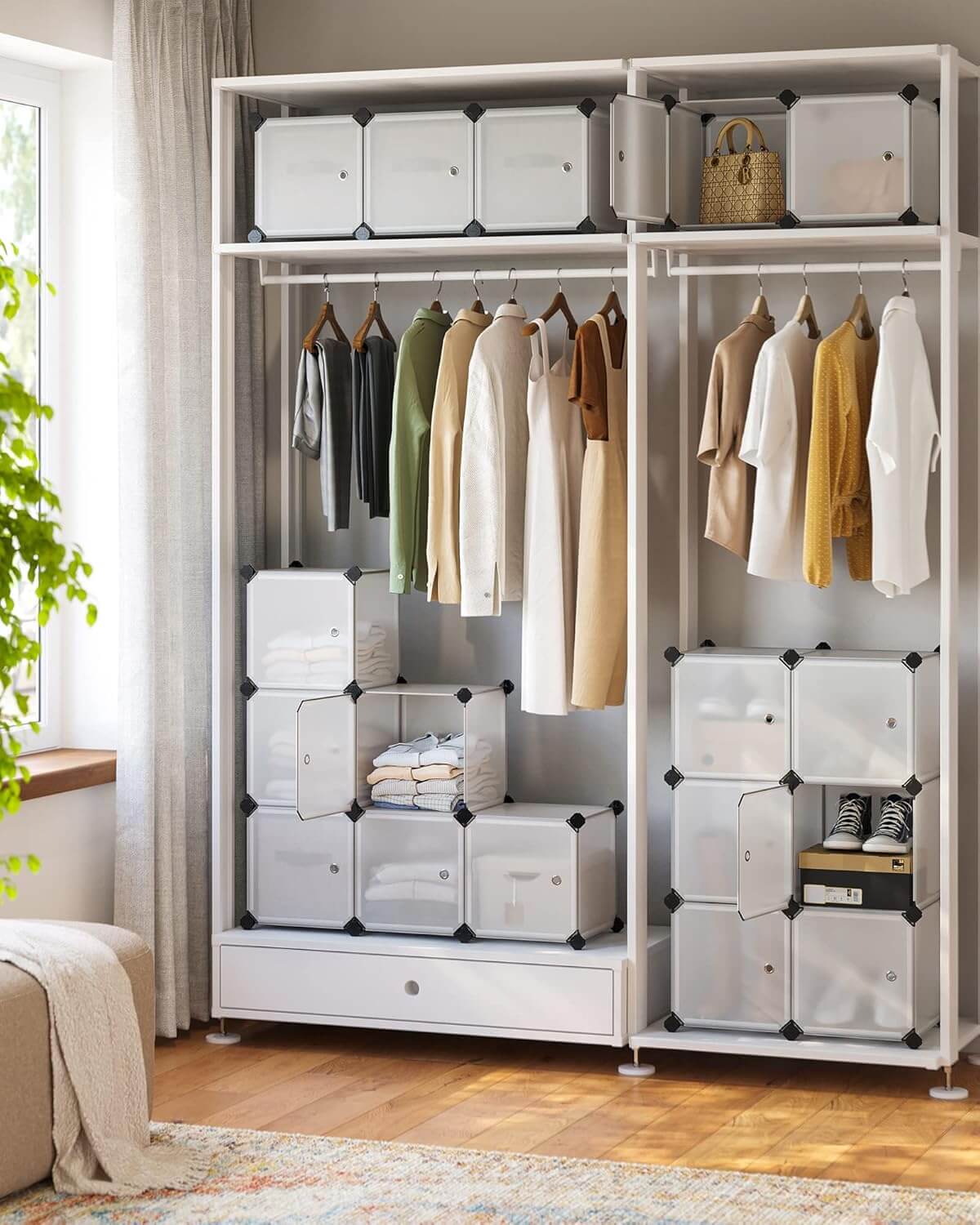 Songmics Σύστημα Αποθήκευσης με 16 Ράφια - White - LPC44BS