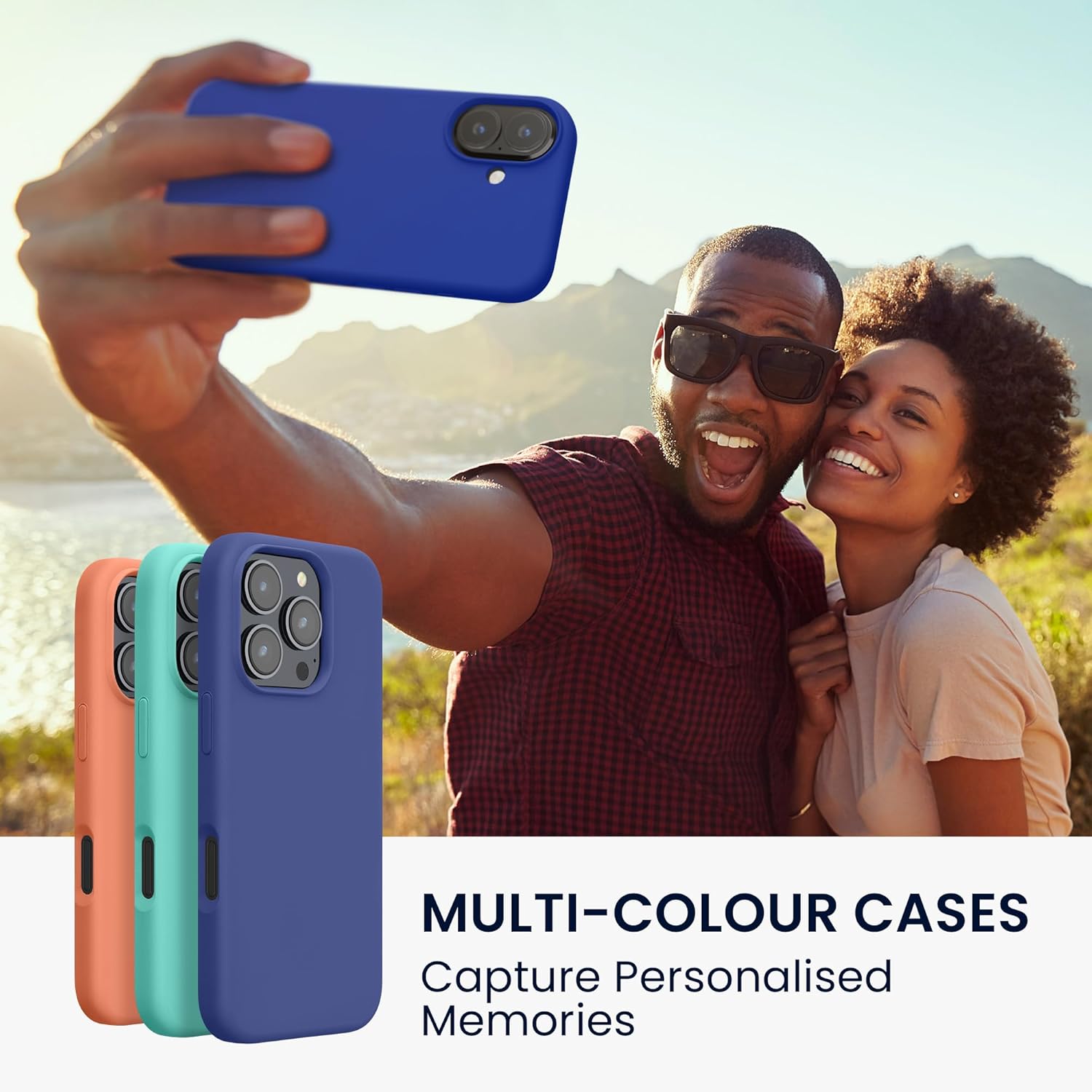 KW iPhone 16 Θήκη Σιλικόνης Rubberized TPU - Baltic Blue