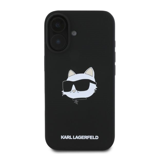 Karl Lagerfeld iPhone 16 - Silicone Choupette Head - Magsafe Θήκη Σιλικόνης - Black - KLHMP16SSCHPPLK
