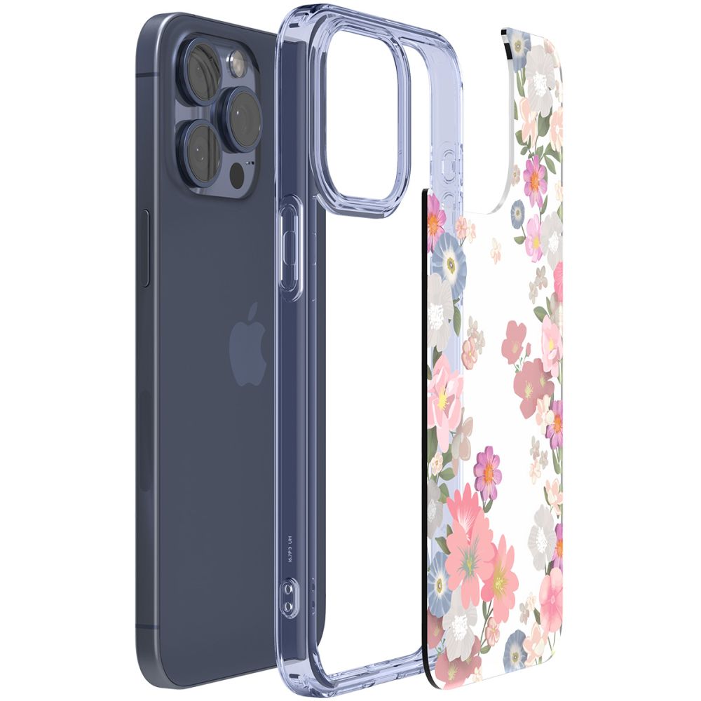 Spigen iPhone 15 Pro Ultra Hybrid Σκληρή Θήκη με Πλαίσιο Σιλικόνης - Blossom
