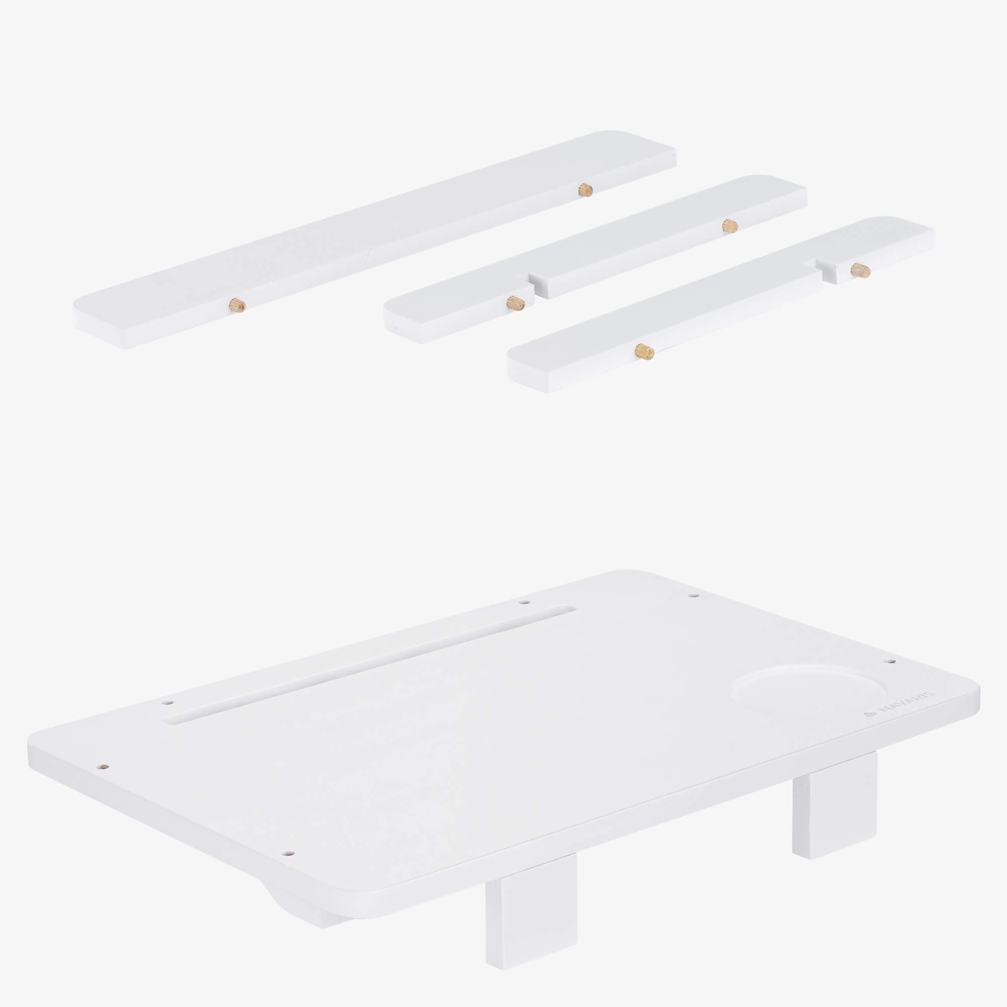 Navaris Κρεμαστό Κομοδίνο από Μπαμπού - White - 52639.01.02