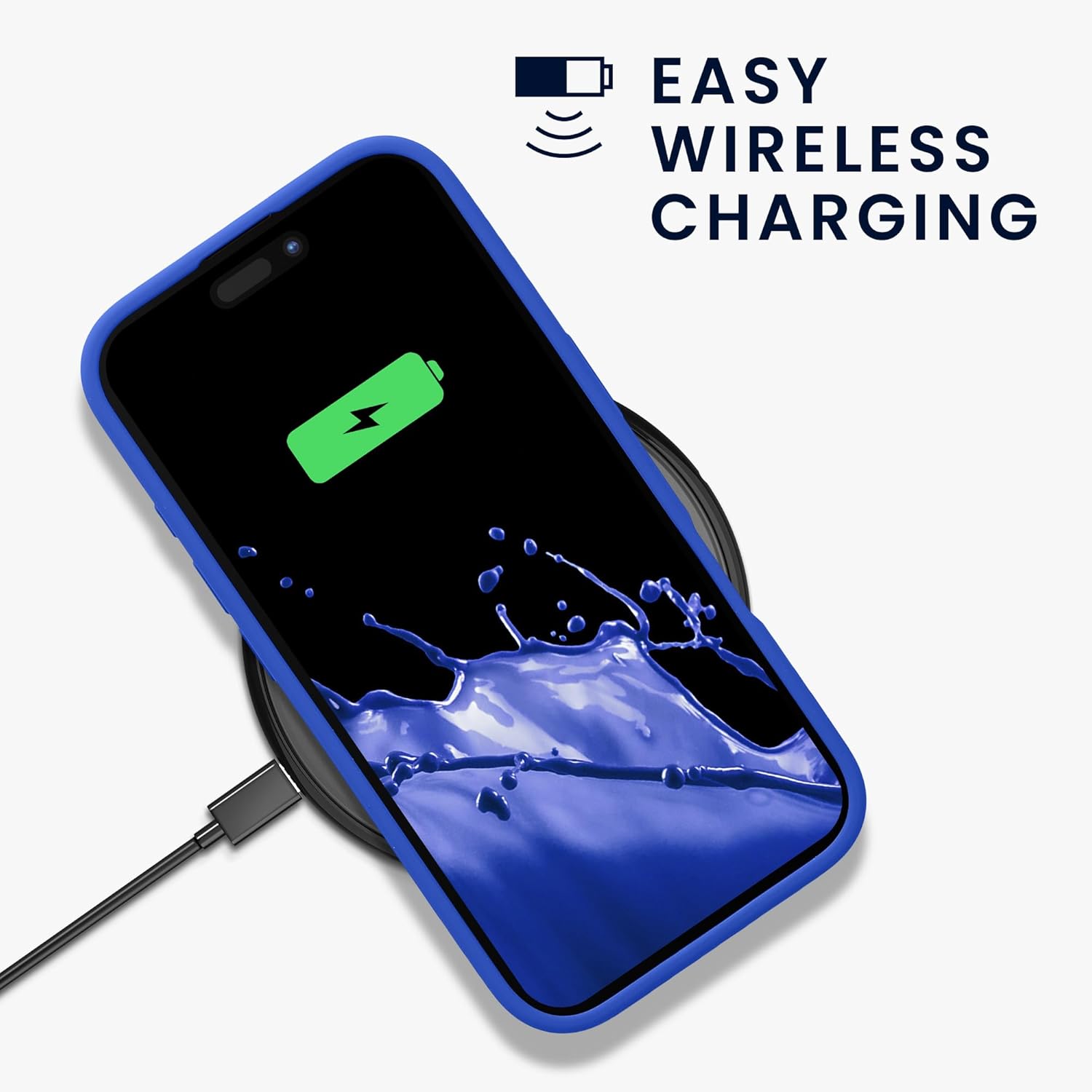 KW iPhone 16 Θήκη Σιλικόνης Rubberized TPU - Baltic Blue