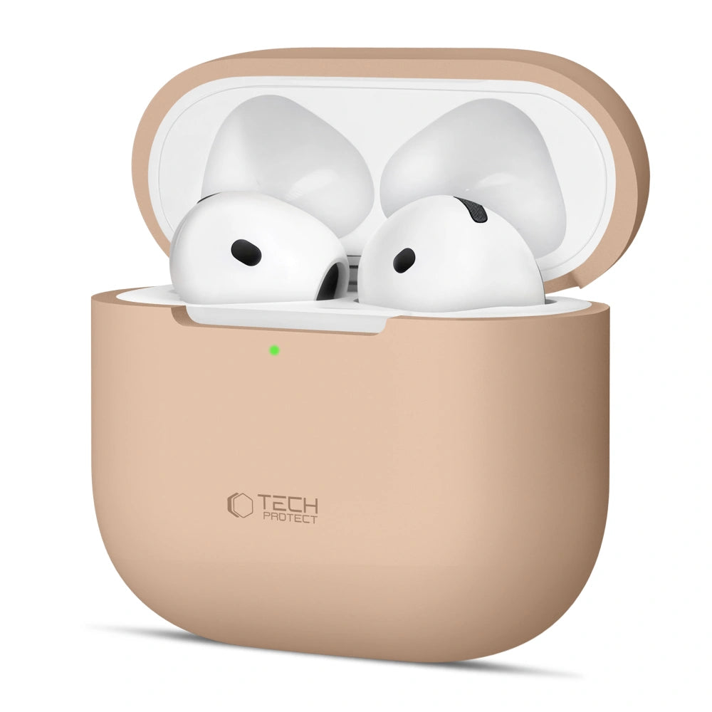 Tech-Protect AirPods 4 Θήκη Σιλικόνης - Silicone - Cafe Latte