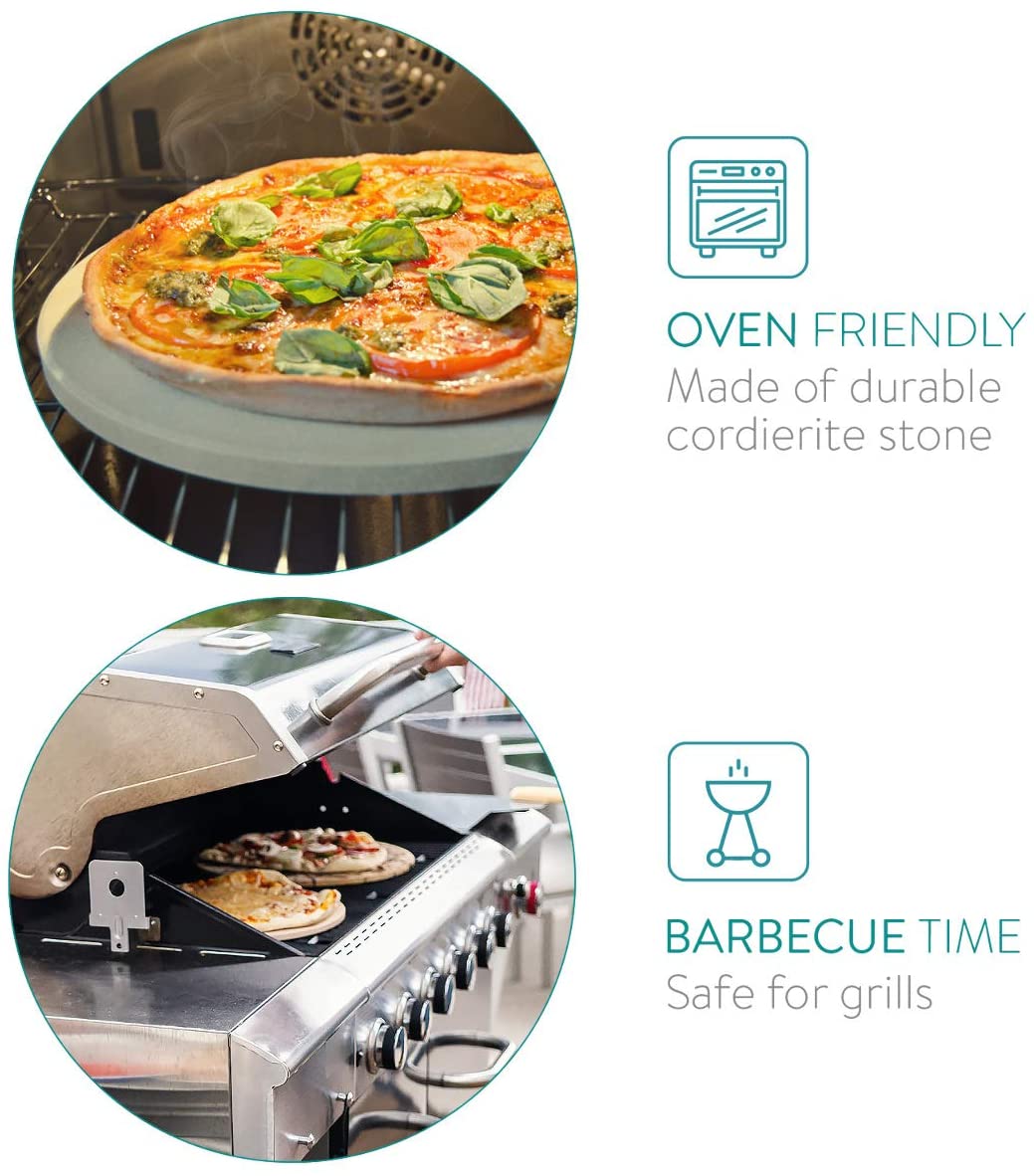 Navaris Στρόγγυλη Πέτρα Ψησίματος Πίτσας - XXL - 46220.01