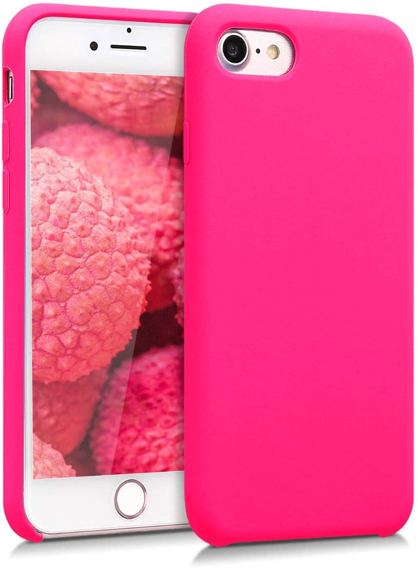 KW iPhone SE 2022 / SE 2020 / 7 / 8 Θήκη Σιλικόνης Rubber TPU - Neon Pink - 40225.08