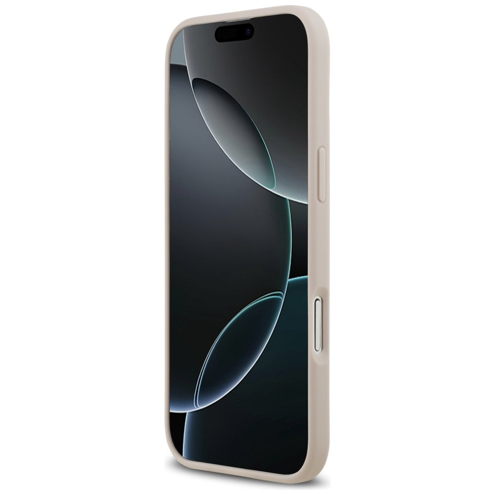 Guess iPhone Air - 4G Circle Classic Logo MagSafe - Θήκη με Επένδυση Συνθετικού Δέρματος - Pink - GUHMP17MP4PGRSGP