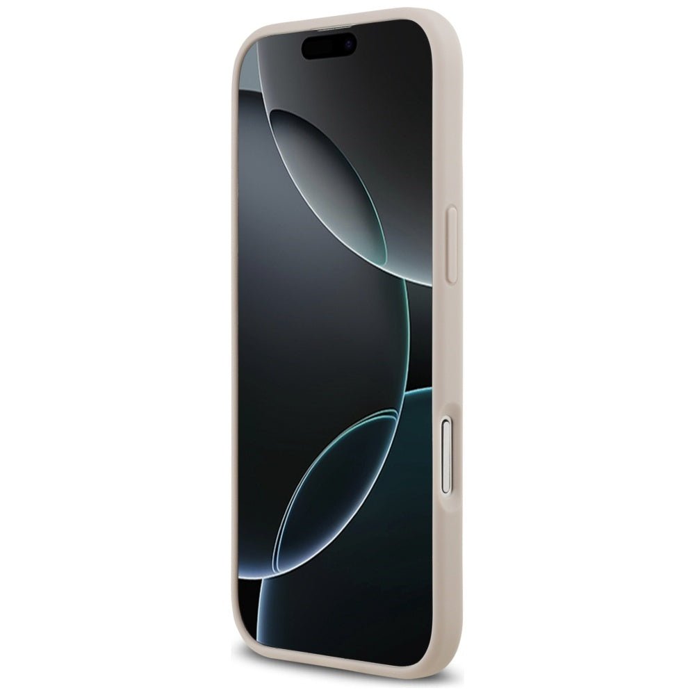 Guess iPhone Air - 4G Circle Classic Logo MagSafe - Θήκη με Επένδυση Συνθετικού Δέρματος - Pink - GUHMP17MP4PGRSGP