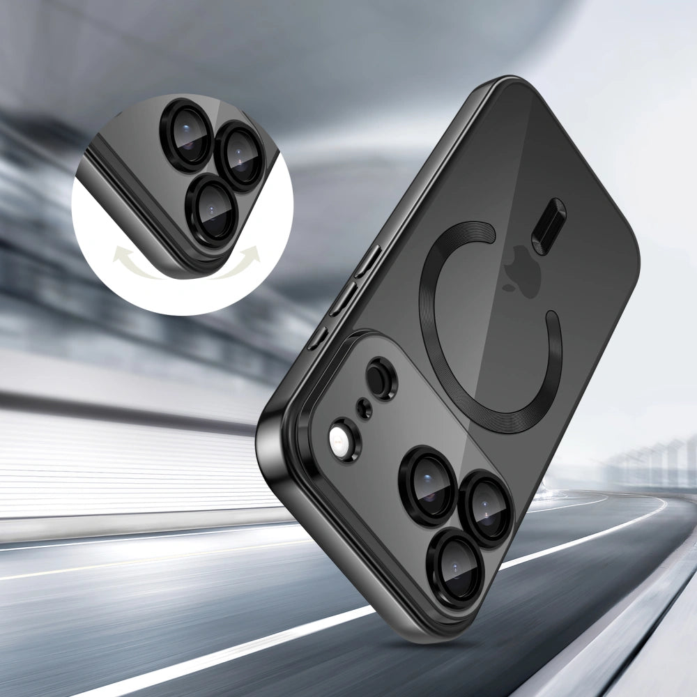 Tech-Protect iPhone 17 Pro Max MagFlex - Θήκη Σιλικόνης TPU με MagSafe - Διάφανη / Shiny Black