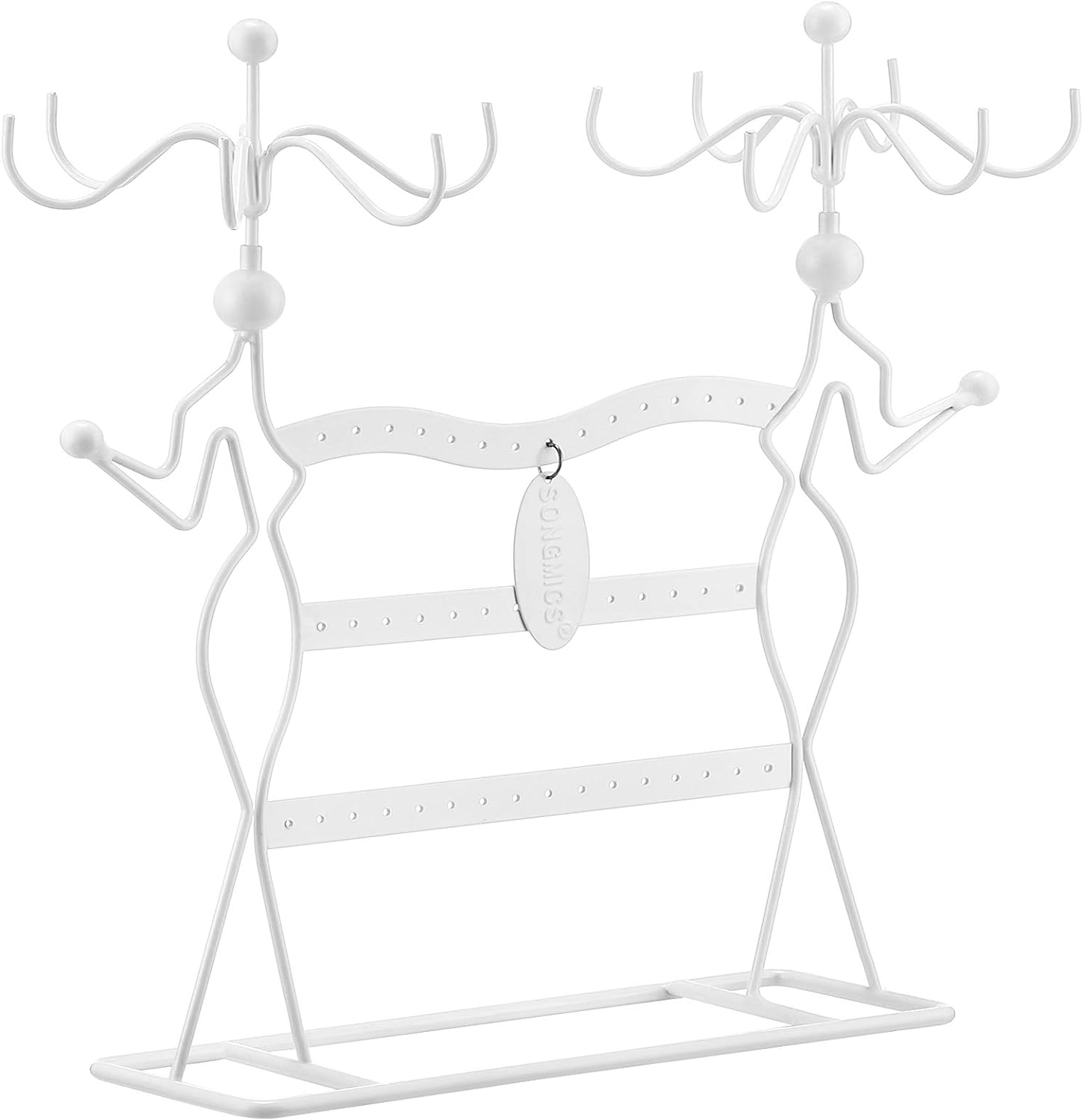Songmics Μεταλλικό Stand Κοσμημάτων - White - JDS78W