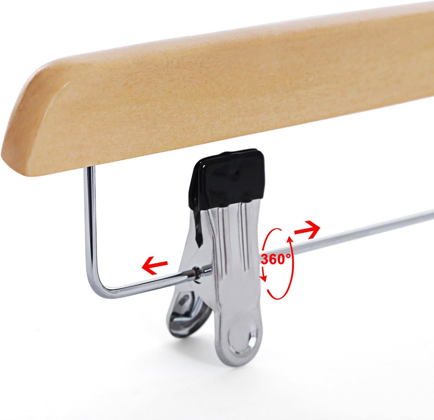 Songmics Σετ με 8 Ξύλινες Κρεμάστρες Παντελονιών - Natural - CRW008-8