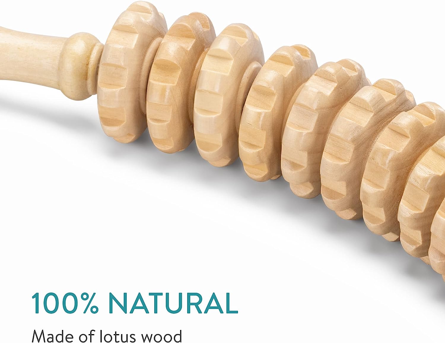 Navaris Σετ 3 ξύλινων Κυλίνδρων Μασάζ - Brown - 60457.01