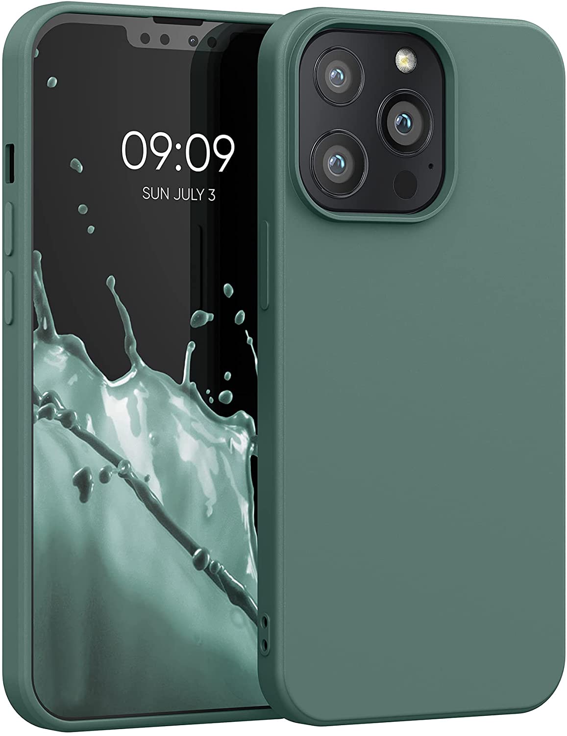 KW iPhone 13 Pro Θήκη Σιλικόνης Rubberized TPU - Forest Green - 55962.166