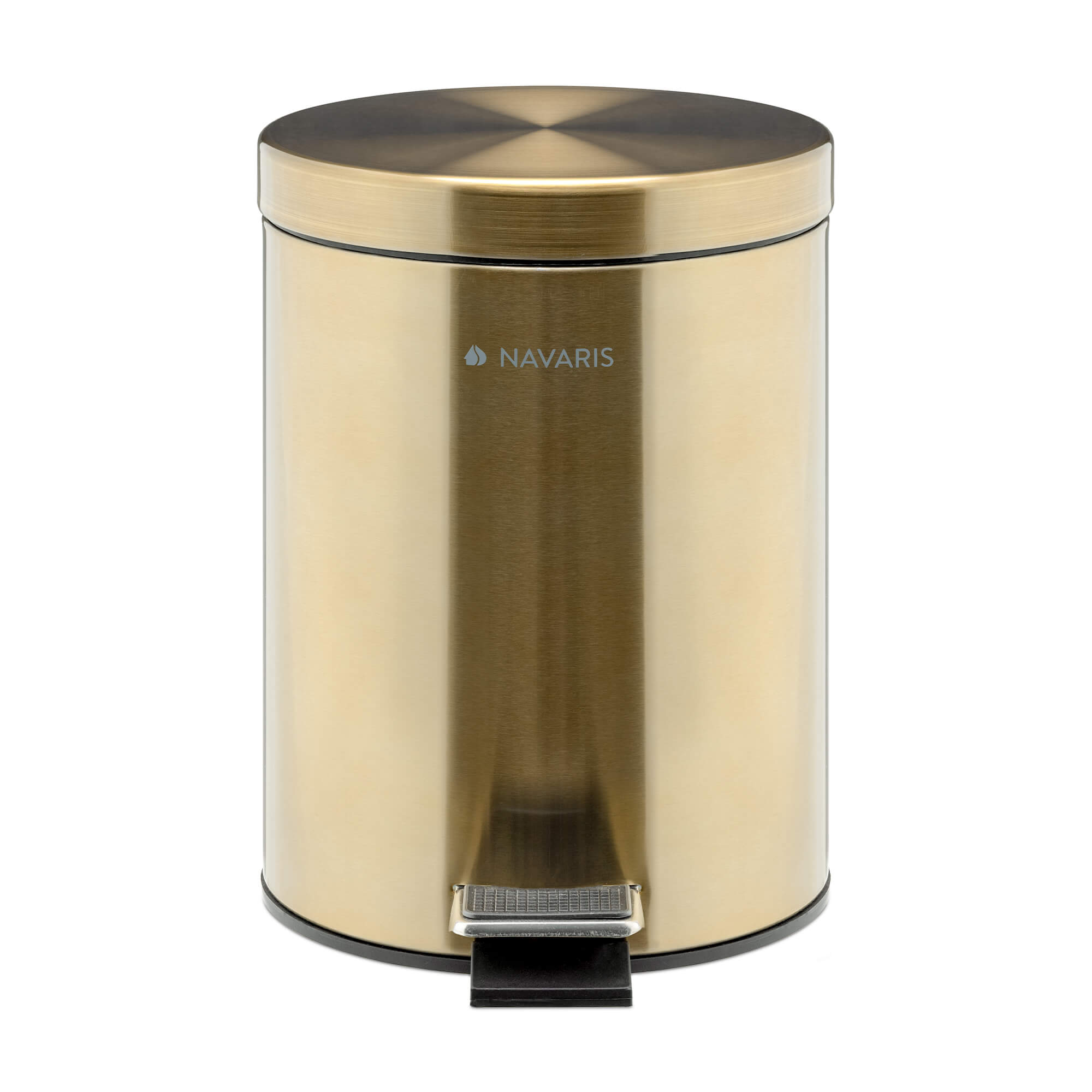 Navaris Κάδος Απορριμμάτων για το Μπάνιο - 5L - Gold - 55942.21