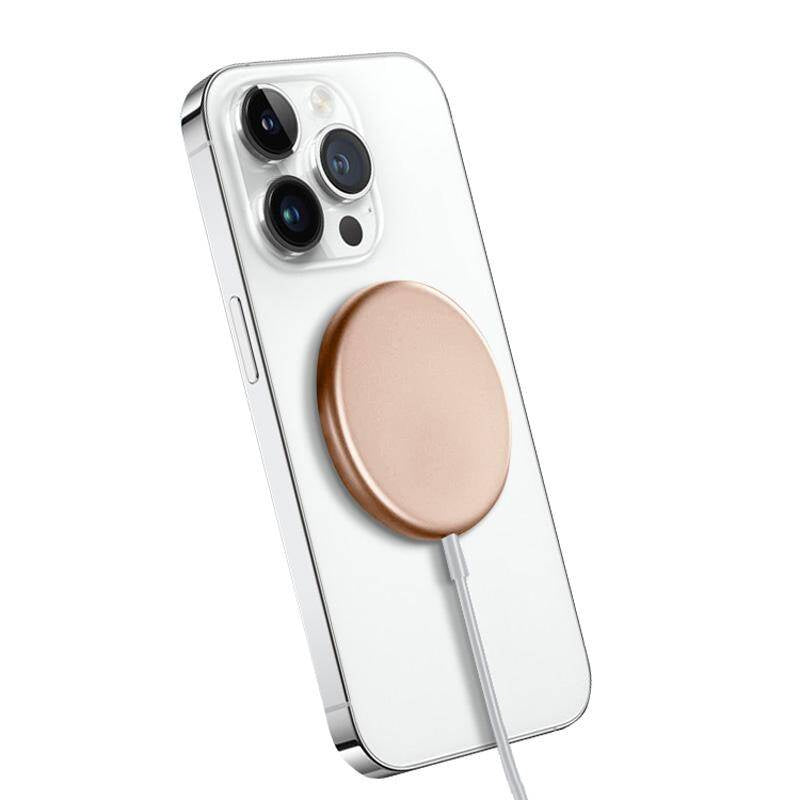 Crong MagSpot 15W Ασύρματος Φορτιστής MagSafe - Gold